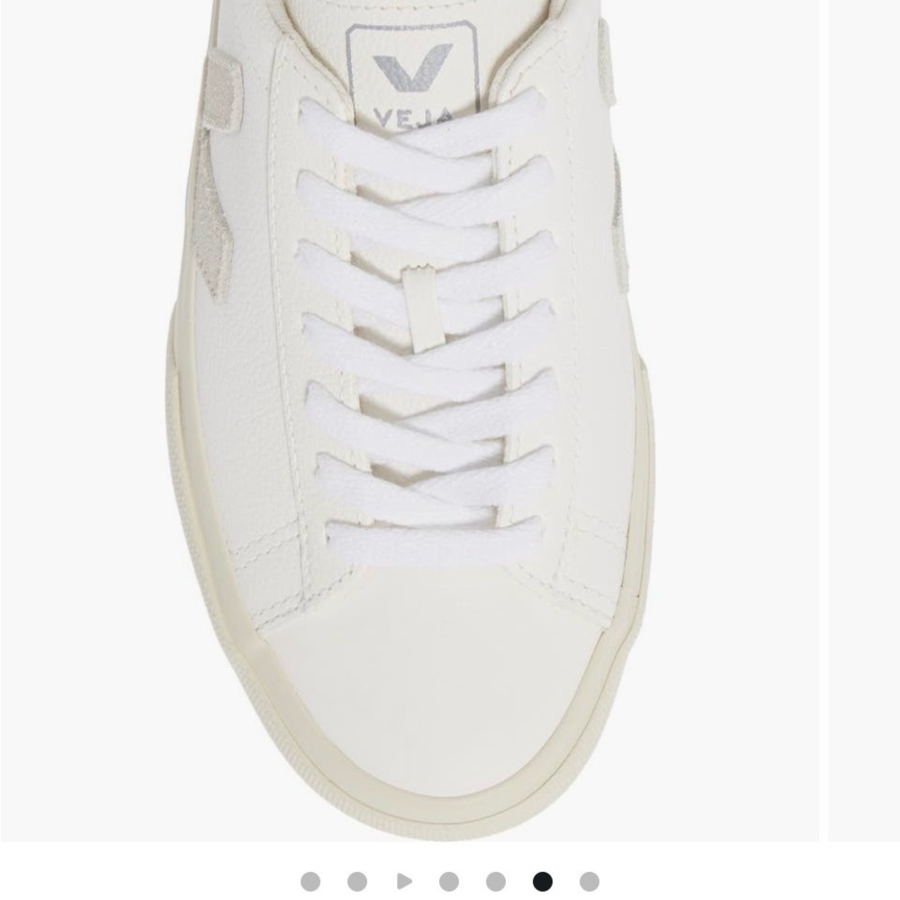 Veja White Natural Campo Leather Casual Sneakers